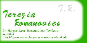 terezia romanovics business card
